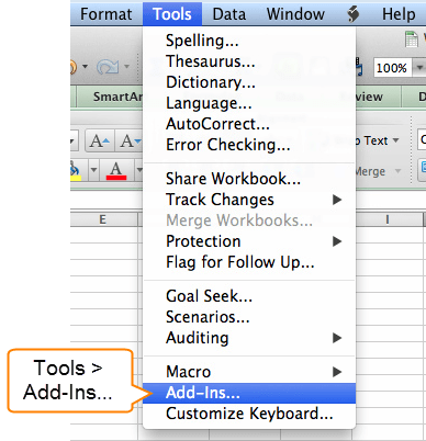excel addins for excel for mac